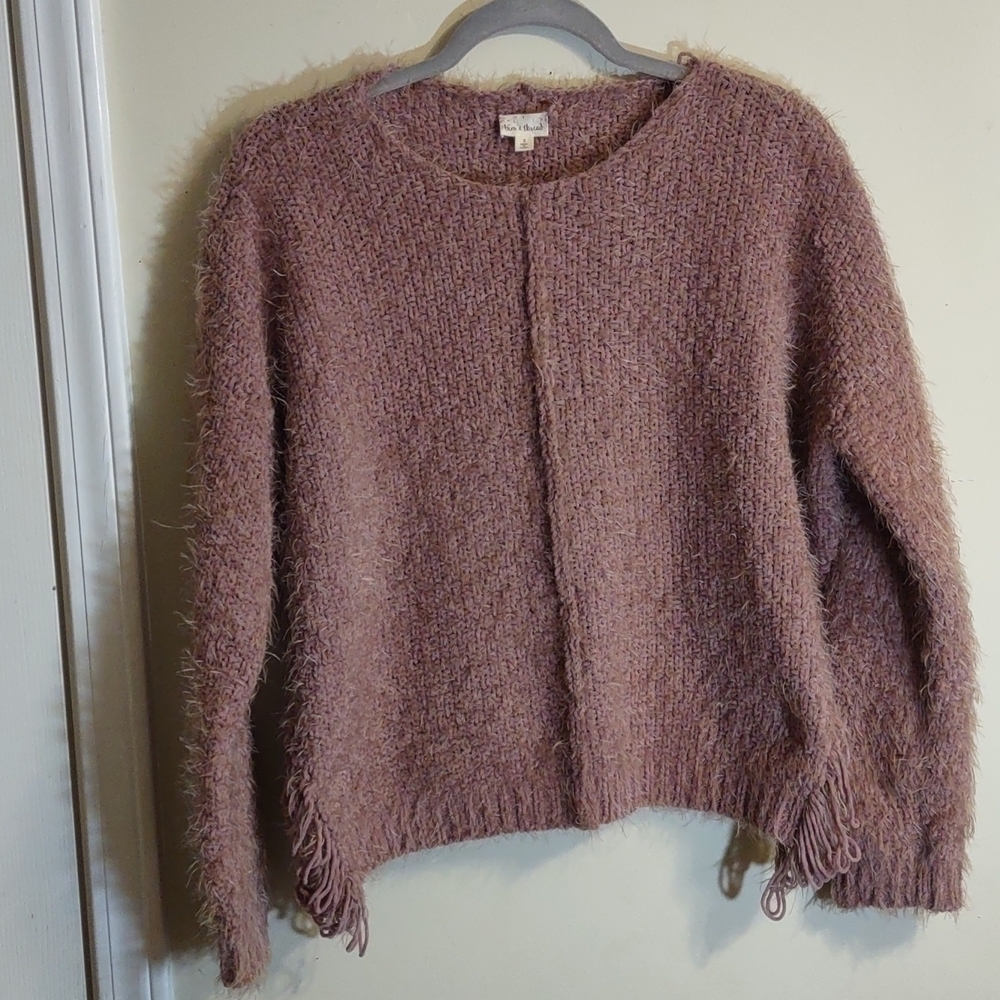 Hem & Thread fuzzy oversized pullover sweater